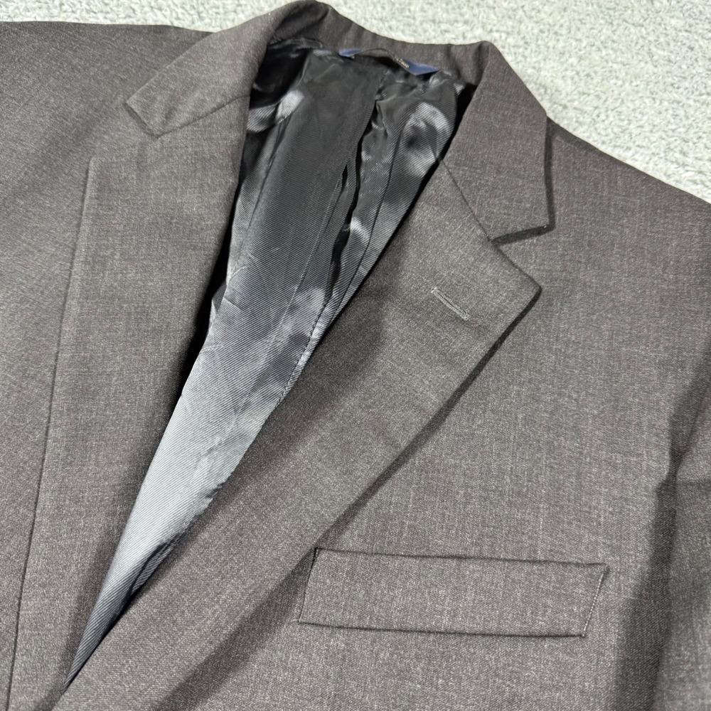 Brooks Brothers Suit Jacket Men 44L Charcoal Grey 1818 Fitzgerald Wool Estrato